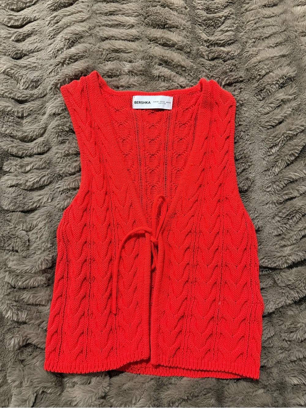 Bershka red tank top sweater